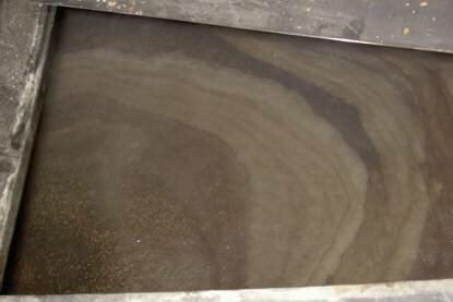 Inside the mash tun at Buntingford Brewery