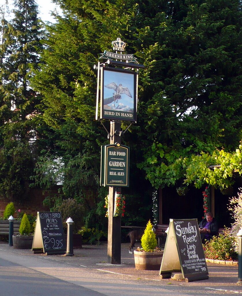 The Bird in Hand pub sign