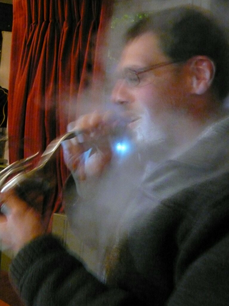 Just blow here..