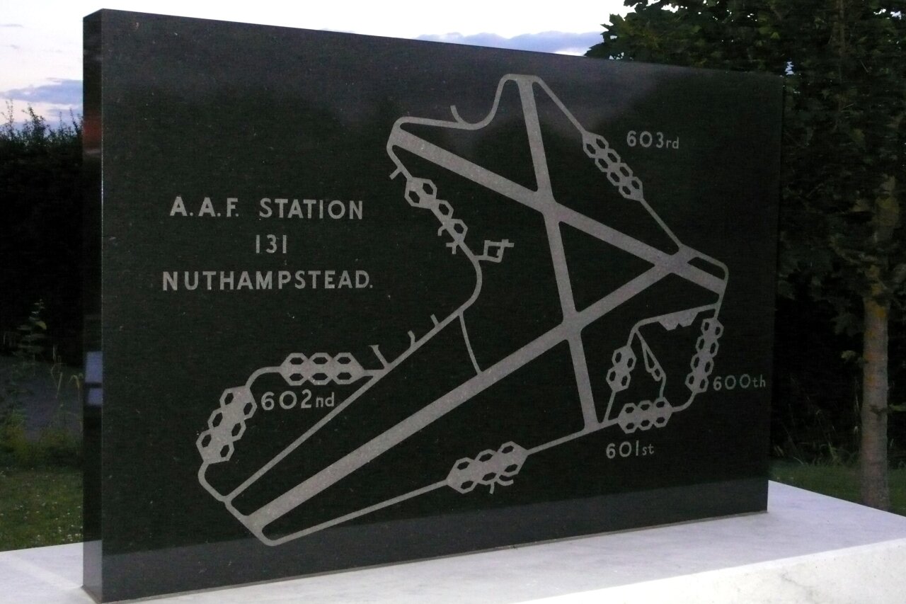 Map of A.A.F station in Nuthampstead