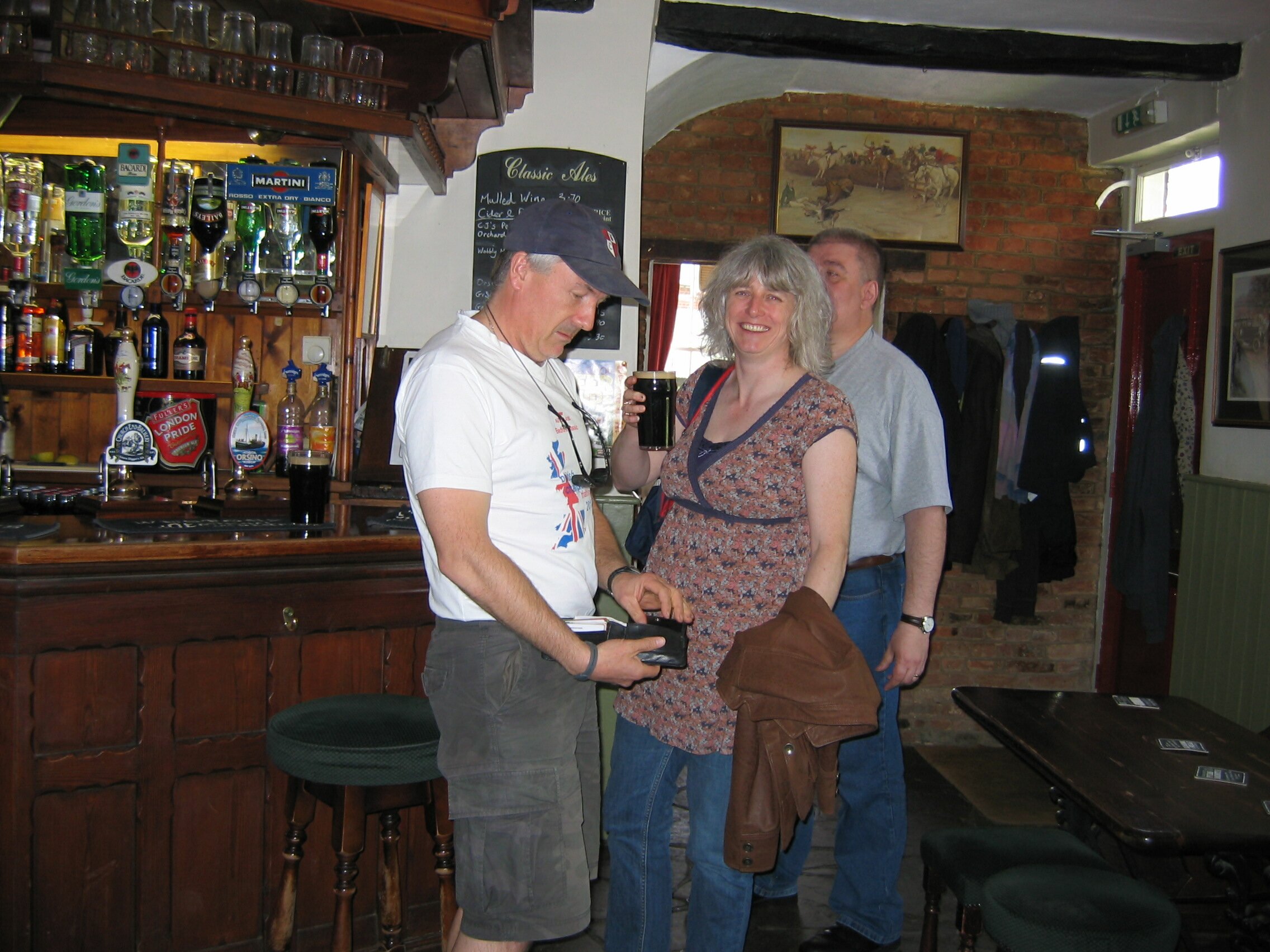 Warming up at The Red Lion